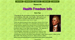 Desktop Screenshot of healthfreedom.info